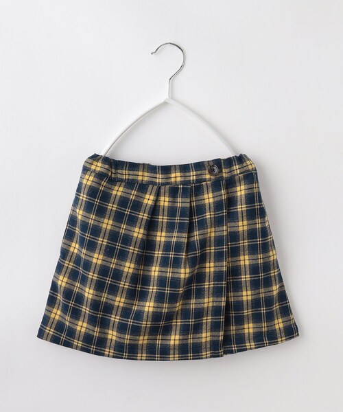 THE SHOP TK (ザ ショップ ティーケー )の「◆【100-150】チェックラップスカート(スカート・キッズ・ブラック系1/ブルー系1・14/10/15 /12/13/11)」の3枚目の写真