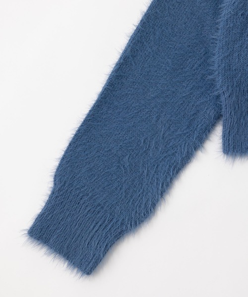 MIEL CRISHUNANT（ミエルクリシュナ）の「【累計お気に入り数2.8万人突破】ふわふわシャギークルーネックカーディガン（カーディガン/ボレロ・レディース・ブラック/ホワイト/ブルー/ブラウン・FREE）」の20枚目の写真