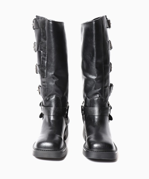 Chick（チック）の「▲Side Belt Long Boots / サイドベルトロングブーツ（ブーツ・レディース・ブラック/ブラウン・23/25/24）」の11枚目の写真