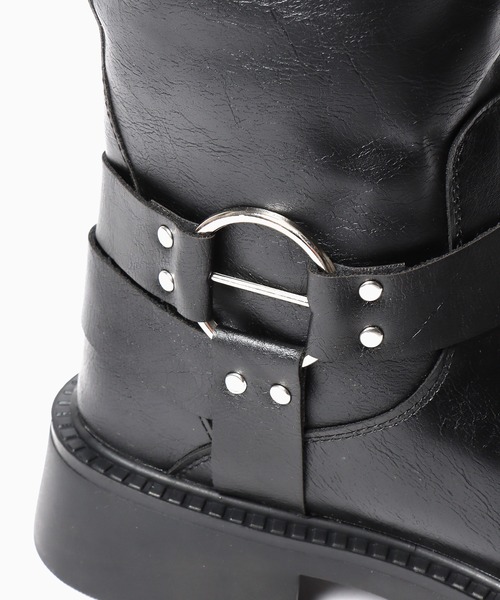 Chick（チック）の「▲Side Belt Long Boots / サイドベルトロングブーツ（ブーツ・レディース・ブラック/ブラウン・23/25/24）」の22枚目の写真