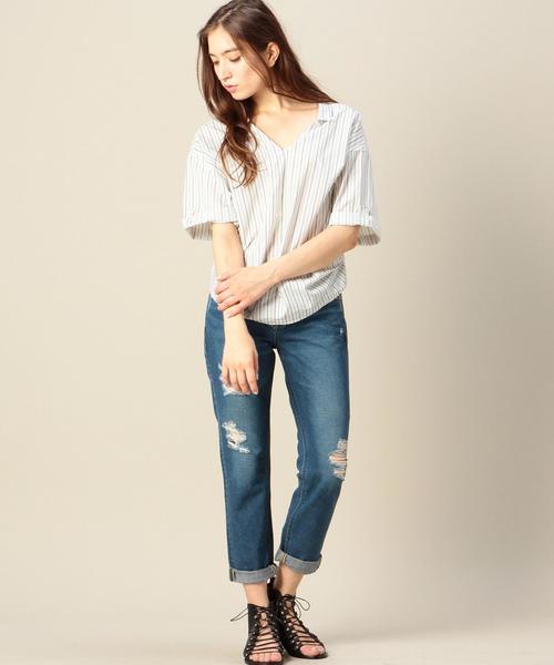 BEAUTY&YOUTH UNITED ARROWS（ビューティーアンドユースユナイテッドアローズ）の「BY LEE クラッシュデニム/ネイビー◆（デニムパンツ・レディース・ネイビー・MEDIUM/SMALL）」の5枚目の写真