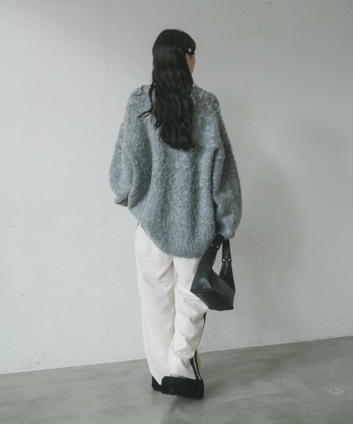 VANNIE U(ヴァニーユー)の「ラインタックスラックスパンツ(スラックス・レディース・アイボリー/グレー・S/L/M)」の21枚目の写真