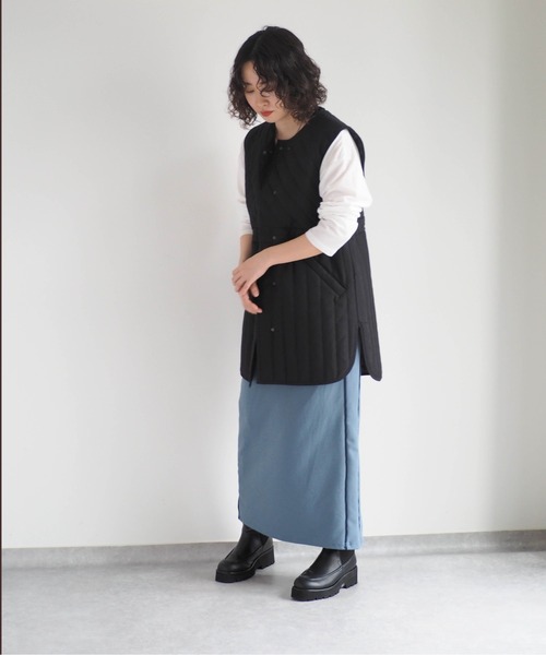 cepo（セポ）の「ジョーゼットラインスカート（スカート・レディース・ブルー/ワイン/ブラック・M）」の20枚目の写真