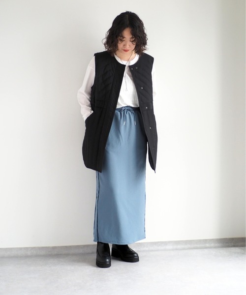 cepo（セポ）の「ジョーゼットラインスカート（スカート・レディース・ブルー/ワイン/ブラック・M）」の17枚目の写真