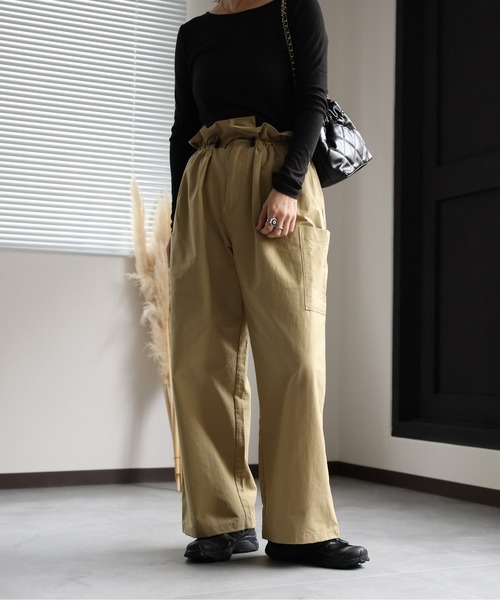 パンツ rikkun セール】ドロストデザイン/コクーンタックパンツ（その他パンツ）｜ap