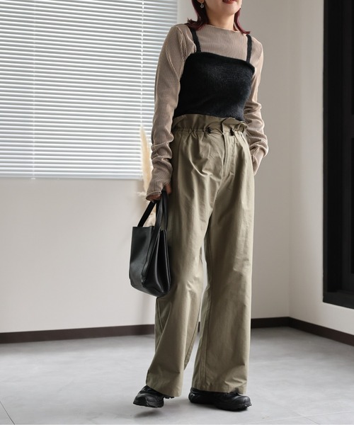 ap retro(アプレトロ)の「ドロストデザイン/コクーンタックパンツ(その他パンツ・レディース・ベージュ/スミクロ/カーキ・FREE)」の20枚目の写真