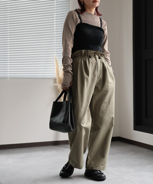 ap retro(アプレトロ)の「ドロストデザイン/コクーンタックパンツ(その他パンツ・レディース・ベージュ/スミクロ/カーキ・FREE)」の22枚目の写真