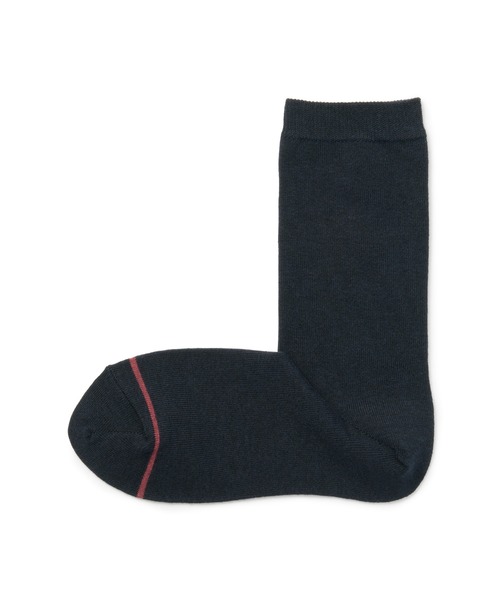 無印良品（ムジルシリョウヒン）の「足なり直角　履き口やわらか　あったか綿　靴下（ウール入り・口ゴムなし／婦人）（ソックス/靴下・レディース・ブラウン/ブラウン系1/オフホワイト/ネイビー系/ダークグレー/レッド/ブラック・23-25cm/21-23cm/25-27CM）」の7枚目の写真