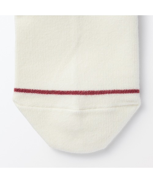 無印良品（ムジルシリョウヒン）の「足なり直角　履き口やわらか　あったか綿　靴下（ウール入り・口ゴムなし／婦人）（ソックス/靴下・レディース・ブラウン/ブラウン系1/オフホワイト/ネイビー系/ダークグレー/レッド/ブラック・23-25cm/21-23cm/25-27CM）」の9枚目の写真
