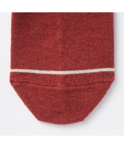 無印良品（ムジルシリョウヒン）の「足なり直角　履き口やわらか　あったか綿　靴下（ウール入り・口ゴムなし／婦人）（ソックス/靴下・レディース・ブラウン/ブラウン系1/オフホワイト/ネイビー系/ダークグレー/レッド/ブラック・23-25cm/21-23cm/25-27CM）」の21枚目の写真