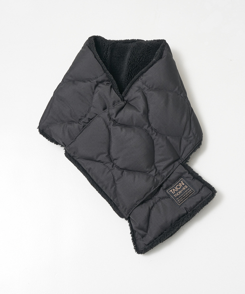 TAION(タイオン)の「※品番変更※【TAION】リバーシブル ダウンボア マフラー(ストール/ショール・レディース・カーキ/ブラック/ブラック系その他・フリー)」の6枚目の写真