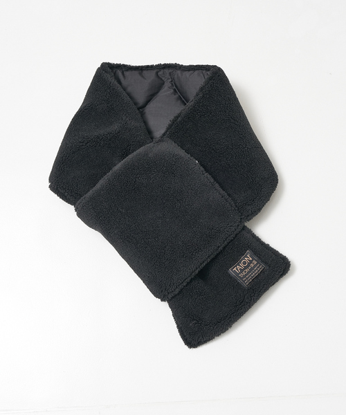 TAION(タイオン)の「※品番変更※【TAION】リバーシブル ダウンボア マフラー(ストール/ショール・レディース・カーキ/ブラック/ブラック系その他・フリー)」の7枚目の写真