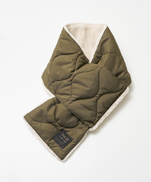 TAION(タイオン)の「※品番変更※【TAION】リバーシブル ダウンボア マフラー(ストール/ショール・レディース・カーキ/ブラック/ブラック系その他・フリー)」の13枚目の写真