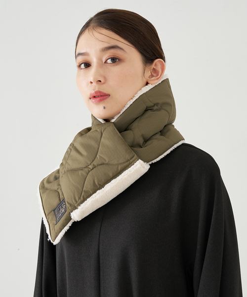 TAION(タイオン)の「※品番変更※【TAION】リバーシブル ダウンボア マフラー(ストール/ショール・レディース・カーキ/ブラック/ブラック系その他・フリー)」の16枚目の写真