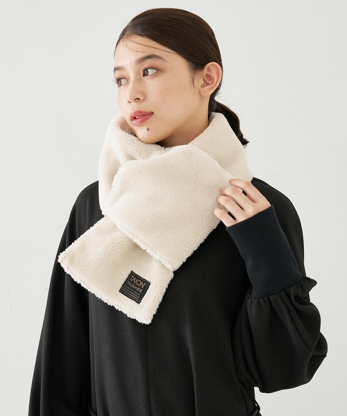 TAION(タイオン)の「※品番変更※【TAION】リバーシブル ダウンボア マフラー(ストール/ショール・レディース・カーキ/ブラック/ブラック系その他・フリー)」の17枚目の写真