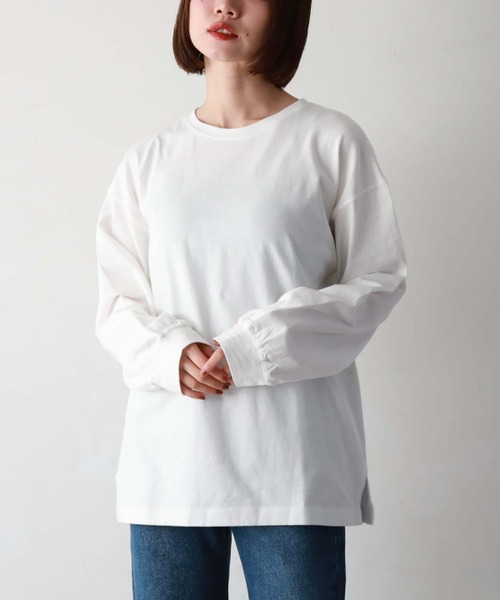 archives(アルシーヴ)の「無地ロンT(Tシャツ/カットソー・レディース・オフホワイト・MEDIUM)」の3枚目の写真