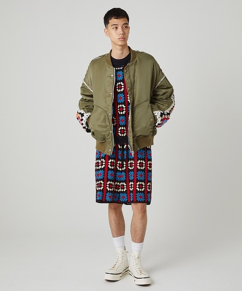 DISCOVERED（ディスカバード）の「CROCHET SLEEVE MA-1 -AW-（MA-1・メンズ・ブラック×ブラック/ブラック/カーキ・3/1）」の17枚目の写真