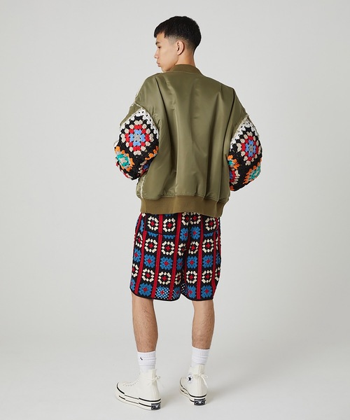 DISCOVERED（ディスカバード）の「CROCHET SLEEVE MA-1 -AW-（MA-1・メンズ・ブラック×ブラック/ブラック/カーキ・3/1）」の19枚目の写真