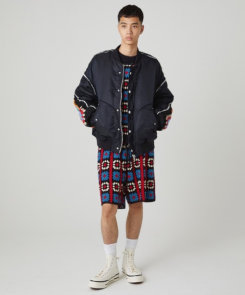 DISCOVERED（ディスカバード）の「CROCHET SLEEVE MA-1 -AW-（MA-1・メンズ・ブラック×ブラック/ブラック/カーキ・3/1）」の20枚目の写真