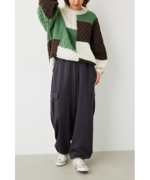 RODEO CROWNS WIDE BOWL(ロデオクラウンズワイドボウル)の「B-HEAT ダンボール カーゴパンツ(カーゴパンツ・レディース・オレンジ/チャコールグレー/カーキ/ライトブルー・LARGE/MEDIUM)」の5枚目の写真