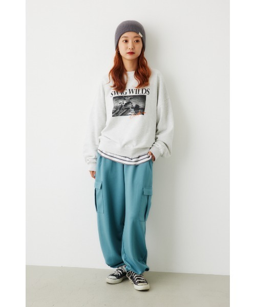 RODEO CROWNS WIDE BOWL(ロデオクラウンズワイドボウル)の「B-HEAT ダンボール カーゴパンツ(カーゴパンツ・レディース・オレンジ/チャコールグレー/カーキ/ライトブルー・LARGE/MEDIUM)」の17枚目の写真