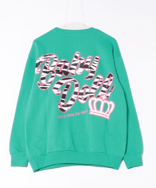 BABYDOLL（ベビードール）の「親子お揃い ゼブラ柄 リブ トレーナー 8965A（スウェット・メンズ・ブラック/ピンク系その他7/グリーン/パープル・L/XL/M/S）」の16枚目の写真