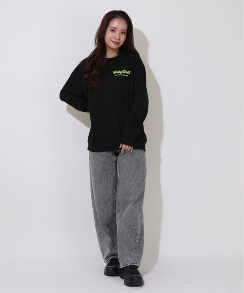 BABYDOLL（ベビードール）の「親子お揃い ゼブラ柄 リブ トレーナー 8965A（スウェット・メンズ・ブラック/ピンク系その他7/グリーン/パープル・L/XL/M/S）」の9枚目の写真