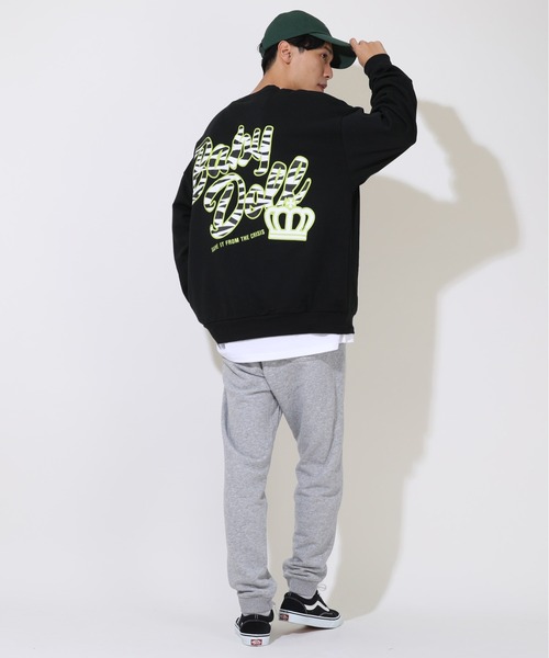 BABYDOLL（ベビードール）の「親子お揃い ゼブラ柄 リブ トレーナー 8965A（スウェット・メンズ・ブラック/ピンク系その他7/グリーン/パープル・L/XL/M/S）」の14枚目の写真