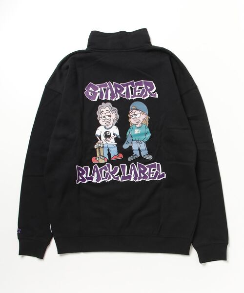 STARTER BLACK LABEL（スターターブラックレーベル）の「【STARTER /スターター】グラフィック ラバー×発砲プリント 裏起毛 オーバーサイズ スタンドハーフジップ プルオーバー（スウェット・メンズ・ホワイト系/ブラック/ブラウン・L/M/XL）」の15枚目の写真