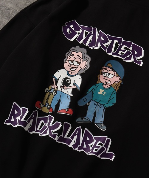 STARTER BLACK LABEL（スターターブラックレーベル）の「【STARTER /スターター】グラフィック ラバー×発砲プリント 裏起毛 オーバーサイズ スタンドハーフジップ プルオーバー（スウェット・メンズ・ホワイト系/ブラック/ブラウン・L/M/XL）」の6枚目の写真