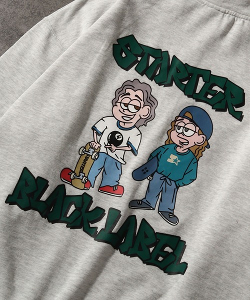 STARTER BLACK LABEL（スターターブラックレーベル）の「【STARTER /スターター】グラフィック ラバー×発砲プリント 裏起毛 オーバーサイズ スタンドハーフジップ プルオーバー（スウェット・メンズ・ホワイト系/ブラック/ブラウン・L/M/XL）」の21枚目の写真