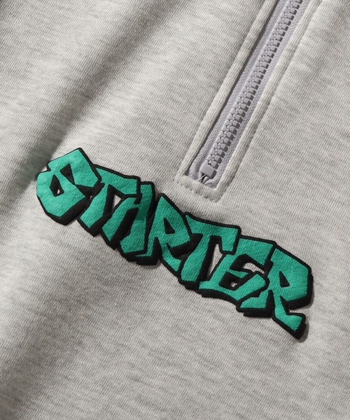 STARTER BLACK LABEL（スターターブラックレーベル）の「【STARTER /スターター】グラフィック ラバー×発砲プリント 裏起毛 オーバーサイズ スタンドハーフジップ プルオーバー（スウェット・メンズ・ホワイト系/ブラック/ブラウン・L/M/XL）」の11枚目の写真