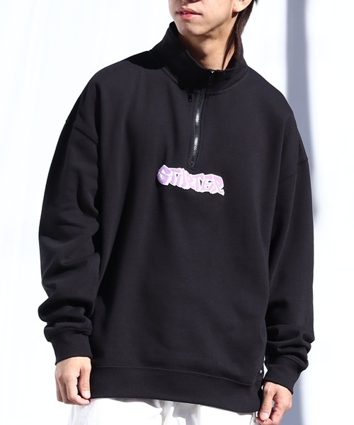 STARTER BLACK LABEL（スターターブラックレーベル）の「【STARTER /スターター】グラフィック ラバー×発砲プリント 裏起毛 オーバーサイズ スタンドハーフジップ プルオーバー（スウェット・メンズ・ホワイト系/ブラック/ブラウン・L/M/XL）」の22枚目の写真