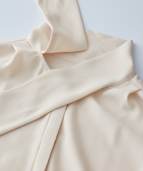 ROPE'(ロペ)の「ジョーゼットストレッチ ボウタイブラウス【セレモニー対応】【洗える】(シャツ/ブラウス・レディース・ホワイト/ベージュ・FREE)」の18枚目の写真