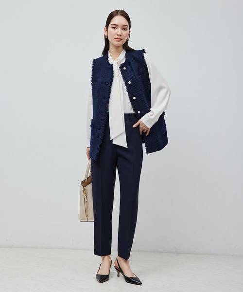 ROPE'(ロペ)の「ジョーゼットストレッチ ボウタイブラウス【セレモニー対応】【洗える】(シャツ/ブラウス・レディース・ホワイト/ベージュ・FREE)」の21枚目の写真