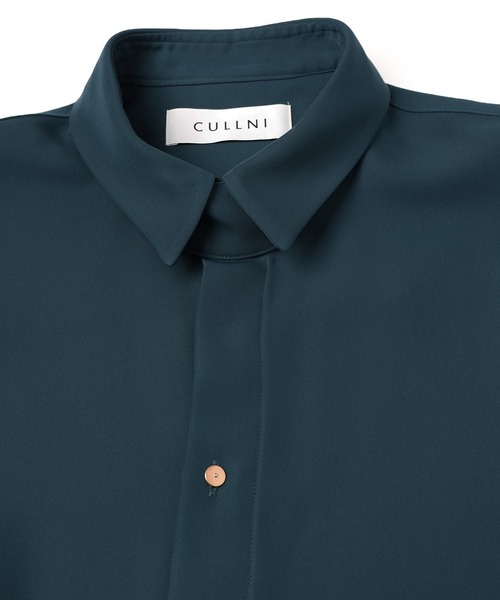 【極美品】CULLNI ブルーリボンシャツ 完売品 50%OFF【CULLNI(クルニ)】Stripe Twill Front Fly Like Short