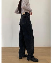 デザインステッチデニムパンツ