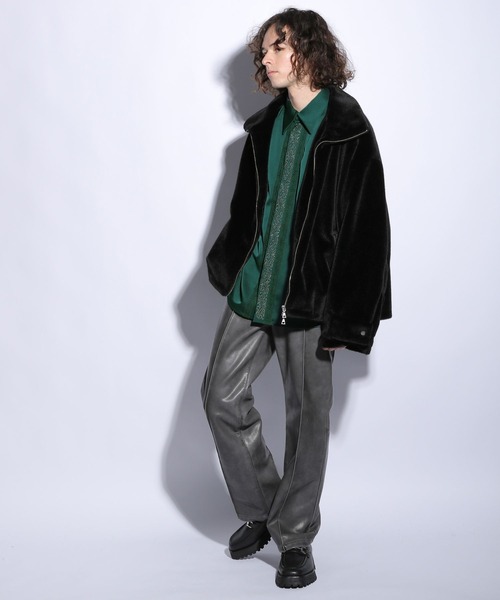 HARE(ハレ)の「フロントテープラインシシュウシャツ(HARE)(シャツ/ブラウス・メンズ・ブラック/グレー/グリーン・FREE)」の19枚目の写真