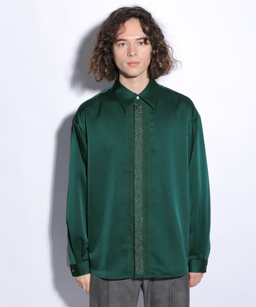 HARE(ハレ)の「フロントテープラインシシュウシャツ(HARE)(シャツ/ブラウス・メンズ・ブラック/グレー/グリーン・FREE)」の17枚目の写真