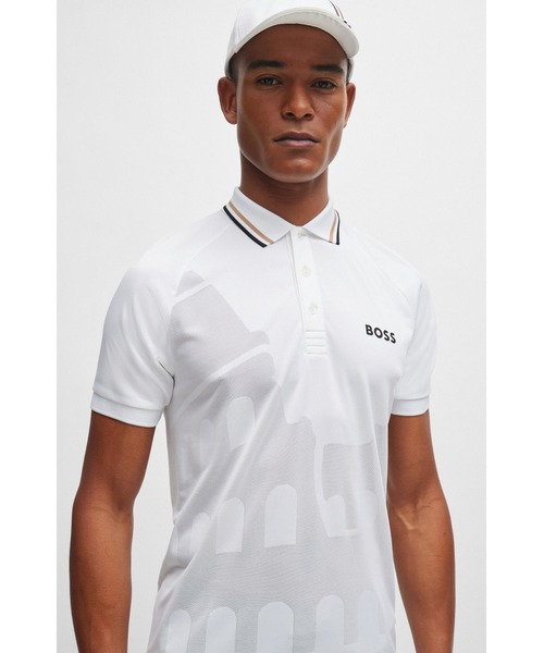BOSS x Matteo Berrettini テクニカルジャカードジャージー ポロシャツ