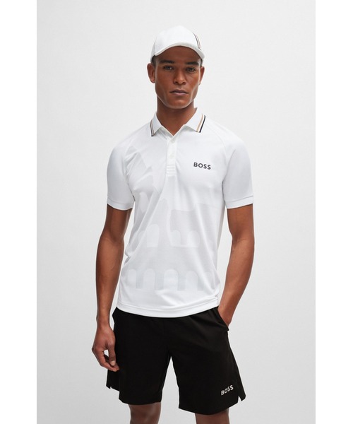 BOSS x Matteo Berrettini テクニカルジャカードジャージー ポロシャツ