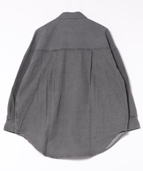 reca（レカ）の「デニムオーバーシャツジャケット（デニムジャケット・レディース・ブラック/サックスブルー系・FREE）」の3枚目の写真