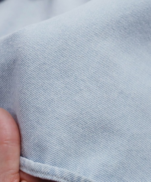 reca（レカ）の「デニムオーバーシャツジャケット（デニムジャケット・レディース・ブラック/サックスブルー系・FREE）」の19枚目の写真