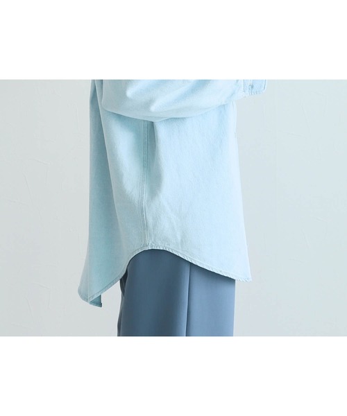 reca（レカ）の「デニムオーバーシャツジャケット（デニムジャケット・レディース・ブラック/サックスブルー系・FREE）」の10枚目の写真