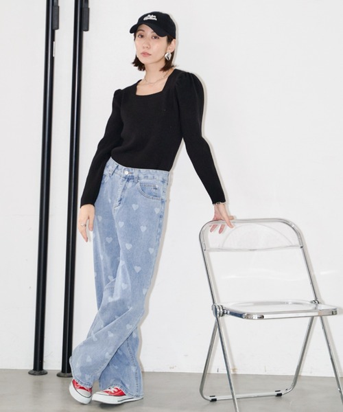 Auntie Rosa Holiday(アンティローザホリデー)の「パワショルスクエアリブニット(ニット/セーター・レディース・アイボリー/ブラック/カーキ・FREE)」の13枚目の写真