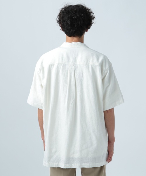 BAYFLOW(ベイフロー)の「ノルマンディーリネンオープンカラーシャツ(シャツ/ブラウス・メンズ・ネイビー/オフホワイト/チャコール・SMALL/MEDIUM/LARGE)」の11枚目の写真