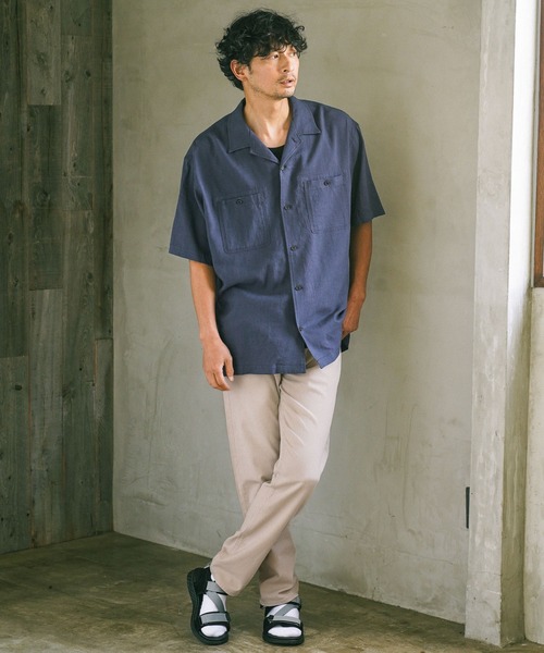 セール】ノルマンディーリネンオープンカラーシャツ（シャツ/ブラウス