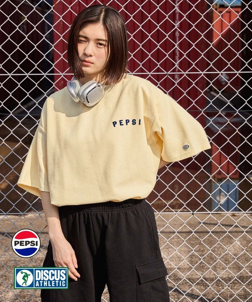 DISCUS ATHLETIC(ディスカス アスレチック)の「【DISCUS ATHLETIC×PEPSI】コラボ ワンポイントロゴ ショートスリーブ半袖カットソー(Tシャツ/カットソー・メンズ・ブラック/アイボリー・M/L)」の13枚目の写真