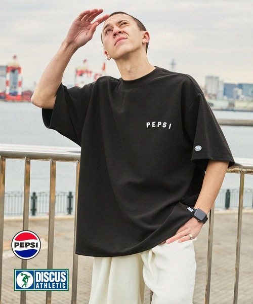 DISCUS ATHLETIC(ディスカス アスレチック)の「【DISCUS ATHLETIC×PEPSI】コラボ ワンポイントロゴ ショートスリーブ半袖カットソー(Tシャツ/カットソー・メンズ・ブラック/アイボリー・M/L)」の7枚目の写真