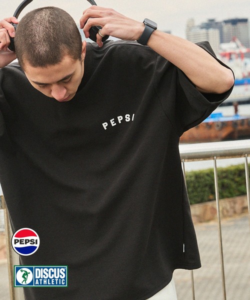 DISCUS ATHLETIC(ディスカス アスレチック)の「【DISCUS ATHLETIC×PEPSI】コラボ ワンポイントロゴ ショートスリーブ半袖カットソー(Tシャツ/カットソー・メンズ・ブラック/アイボリー・M/L)」の8枚目の写真